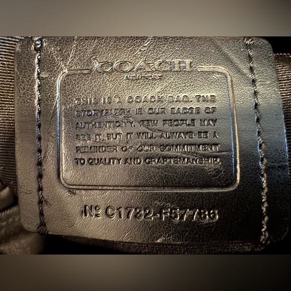 Coach BLACK Pebbled Leather Tote Bag - Picture 8 of 12